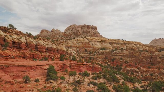 Beautiful landscape along the Cassidy Arch Trail of Capitol Reef National Park