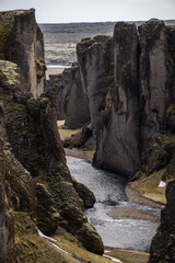 The iconic Fjaðrárgljúfur canyon in South Iceland. 