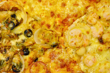 Four flavors slice pizza