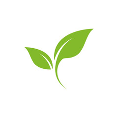Green Leaf Company Logo Design Template.