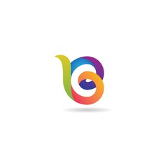initial b colorful logo design icon, vector, element, template