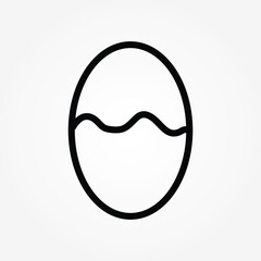 outline Egg icon vector illustration