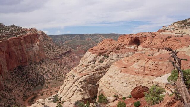 Daytime of the Beautiful Cassidy Arch of Capitol Reef National Park