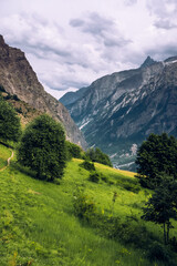 mountain landscape with blue sky