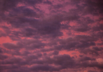 Soft Purple Clouds at Sunset