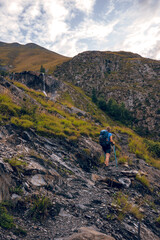 Fototapeta premium hiker in the mountains