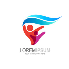 Family logo , people logo with simple design template