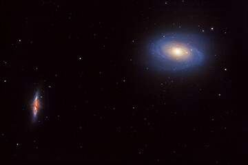 M81 and M82 are a pair of galaxies in the constellation Ursa Major
