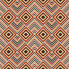 Seamless pattern in Christmas traditional colors. Bright ethnic ornamental abstract background.