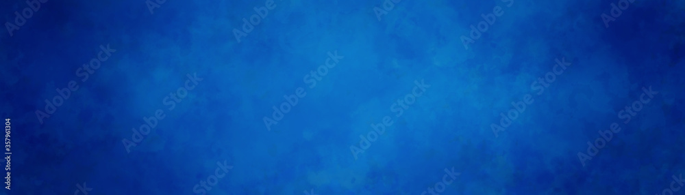 Canvas Prints blue background texture, dark border grunge and light cloudy center design in panoramic website bann