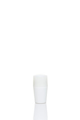 White deodorant bottle isolated on white background. Vertical