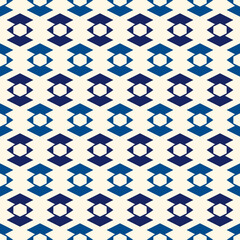 Geometric seamless pattern. Minimal style surface print. Arrows, diamonds motif ornament. Simple geo shapes background