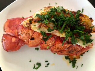 Broiled Red lobster tails