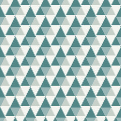 Contemporary geometric pattern. Repeated triangles ornament. Modern geo abstract background. Seamless surface design. Mosaic wallpaper. Digital paper, textile print. Vector illustration