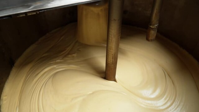 Bakery Production Line Biscuits Production Process Factory Close Up