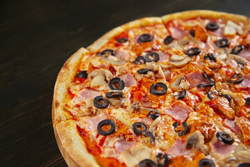 pizza with olives