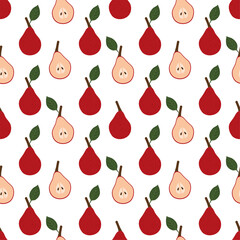 Pear.  Vector Patterns