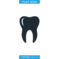 Tooth Icon Logo Design Template.