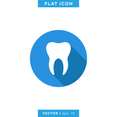 Tooth Icon Logo Design Template.