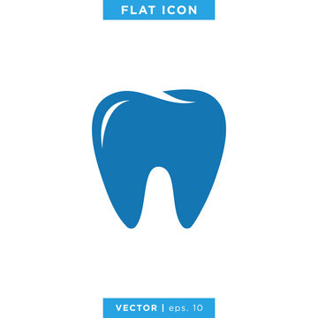 Tooth Icon Logo Design Template.