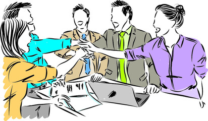 workers team work concept vector illustration