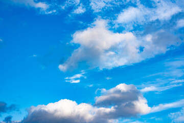 Blue sky with white clouds