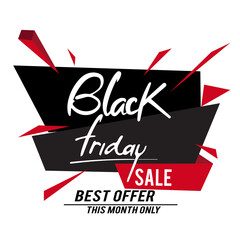 Black Friday sale design template with modern and simple design, place for text, November late Discount Offer. Can used for Design of Advertising, Promotion, Banner, Poster.