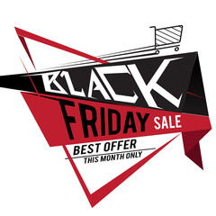 Black Friday sale design template with modern and simple design, place for text, November late Discount Offer. Can used for Design of Advertising, Promotion, Banner, Poster.
