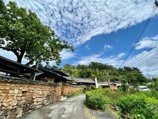 Entrance of old village road in Korea