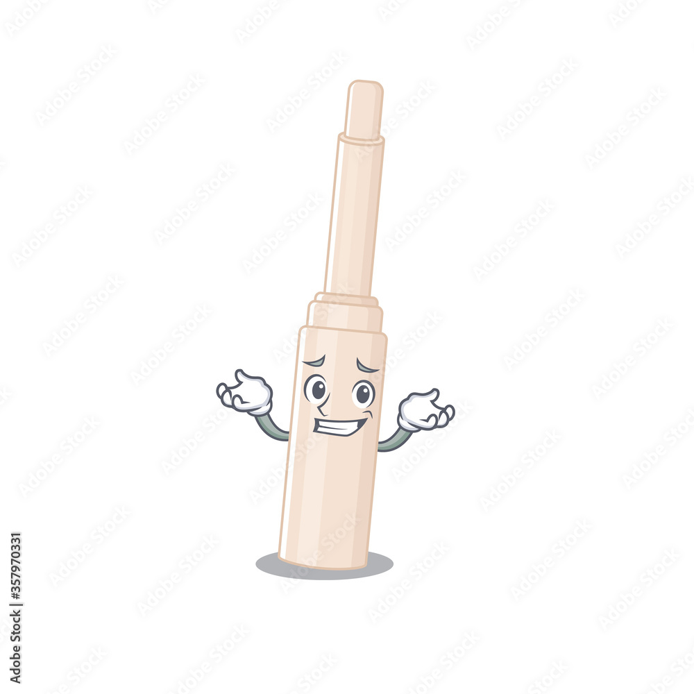 Wall mural A cute picture of grinning concealer stick caricature character