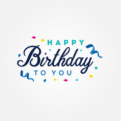 Happy Birthday Vector Design Illustration