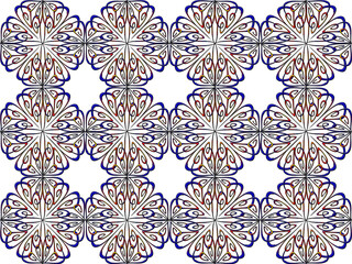 Seamless pattern design with floral background elements, beautiful ornaments