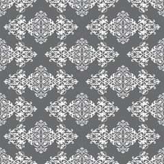 Fleur de Lis Arabic Geometrical Pattern Seamless Repeat Background