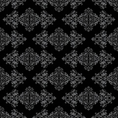 Fleur de Lis Arabic Geometrical Pattern Seamless Repeat Background