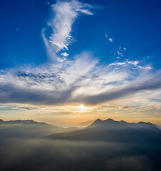 Beautiful Sunset in the mountains
