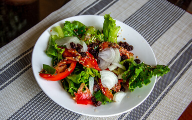 salad with fresh vegetables