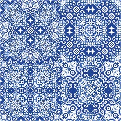 Decorative color ceramic azulejo tiles.