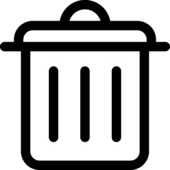 bin delete icon vector for web and apps