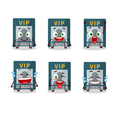 Cartoon character of vip card with smile expression