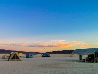 Desert Sunrise Sunset Cracked Earth Playa Dirt Dust Sand Landscape Lunar Black Rock