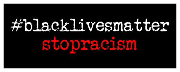 Black Lives Matter. Protest banner fighting for human rights of the African American in USA. Stop Racism concept. Vector Illustration. 