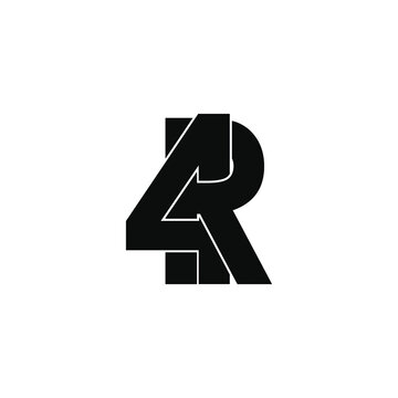 r4 letter original monogram logo design