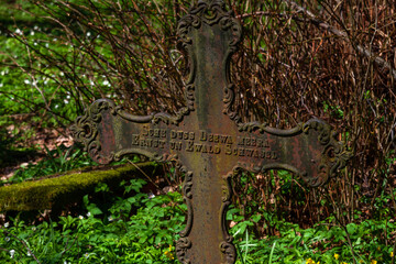 Old cemetery with crosses