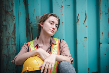 Coronavirus Covid-19 Epidemic Impact Unemployed of Labor, Woman Worker Feeling Hopeless after Her Company Lay-Off From Covid19 Crisis. Business Downturn From Coronavirus Situation and Unemployment