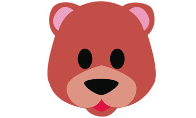Fototapeta premium flashcard funny character cartoon bear