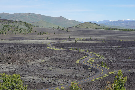 Scenic Road In Craters Of The Moon National Monument (Idaho, USA)