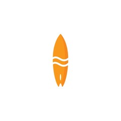 Surf board logo vector icon template