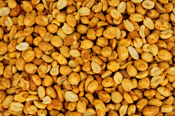 Dry roasted Peanut background high fibre and protein snack
