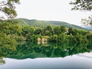Landscape photography from hiking sunny day