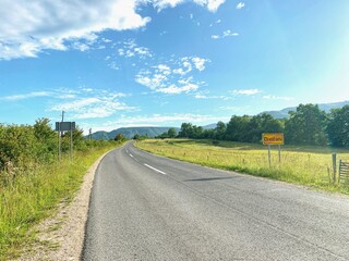 Landscape photography from hiking sunny day